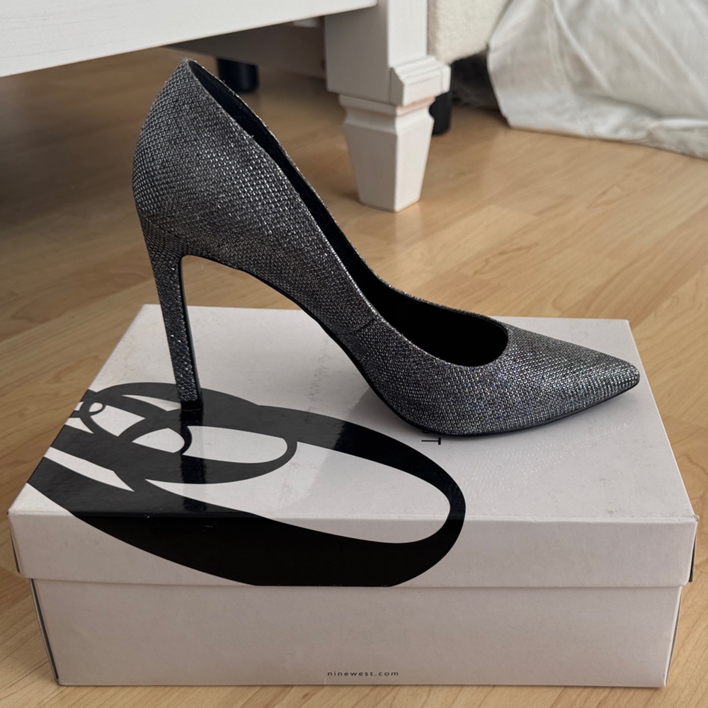 Nine West Black Sparkle Heels